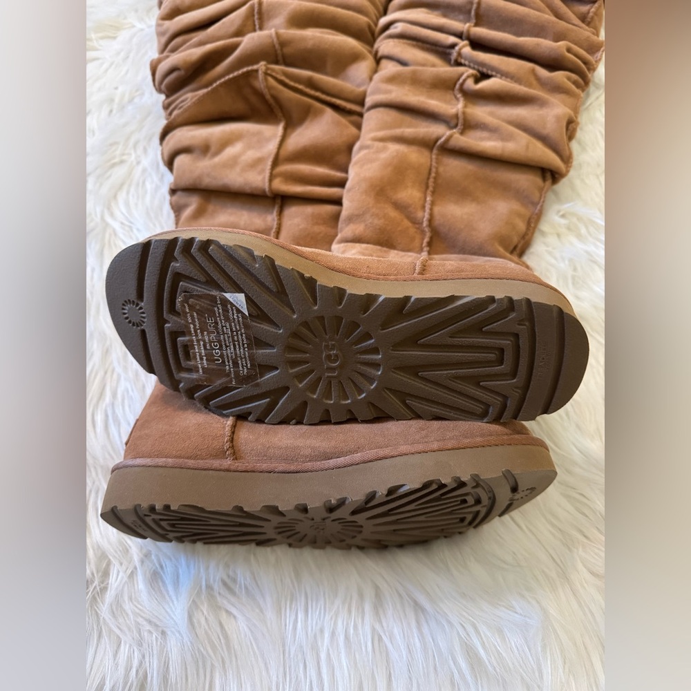 Y/Project x Ugg Shearling Thigh High Boots Brown US 6 EU 37 - Picture 4 of 8
